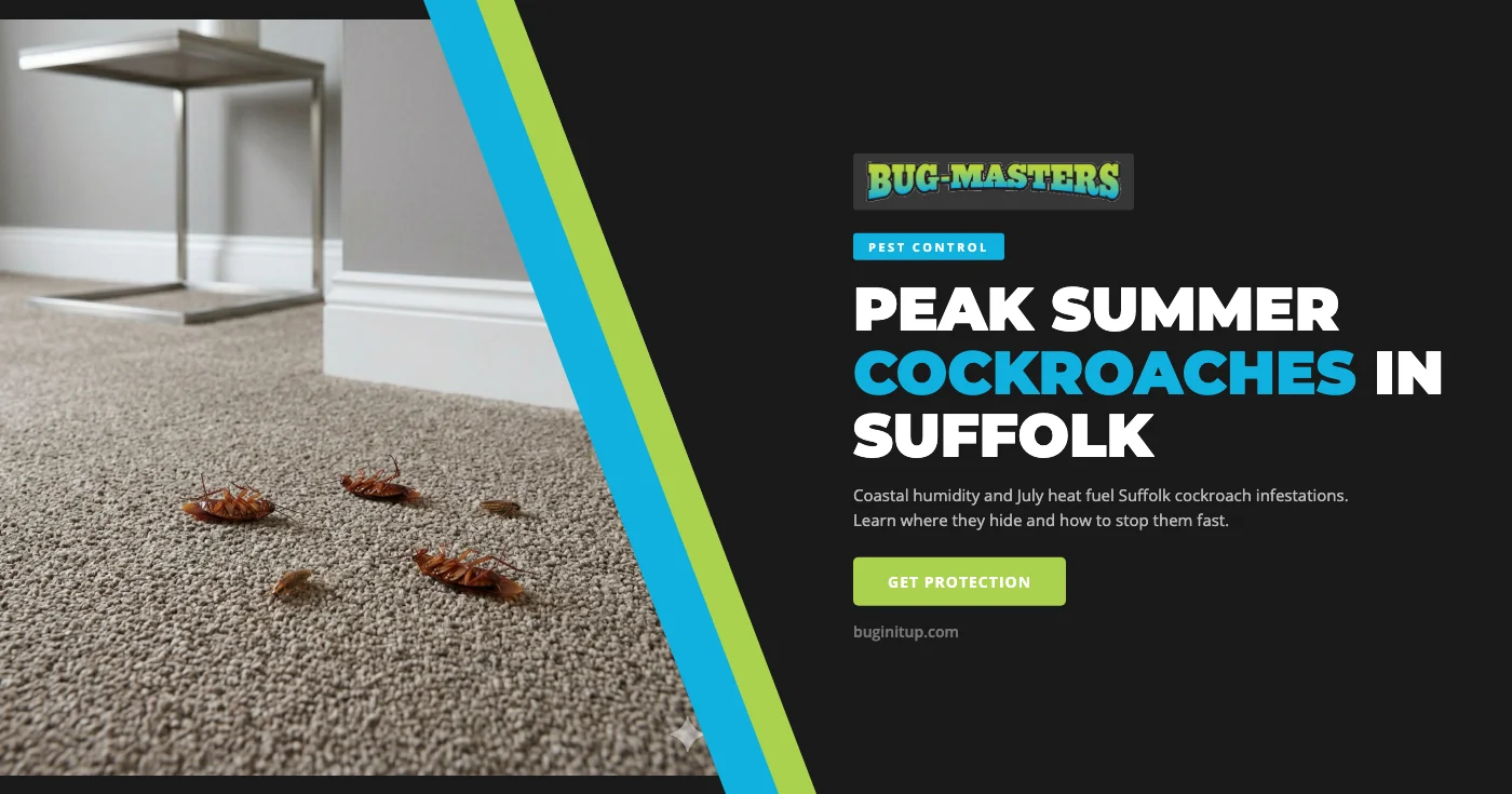 Peak Summer Cockroach Activity in Suffolk, VA: How Coastal Humidity Fuels July Infestations
