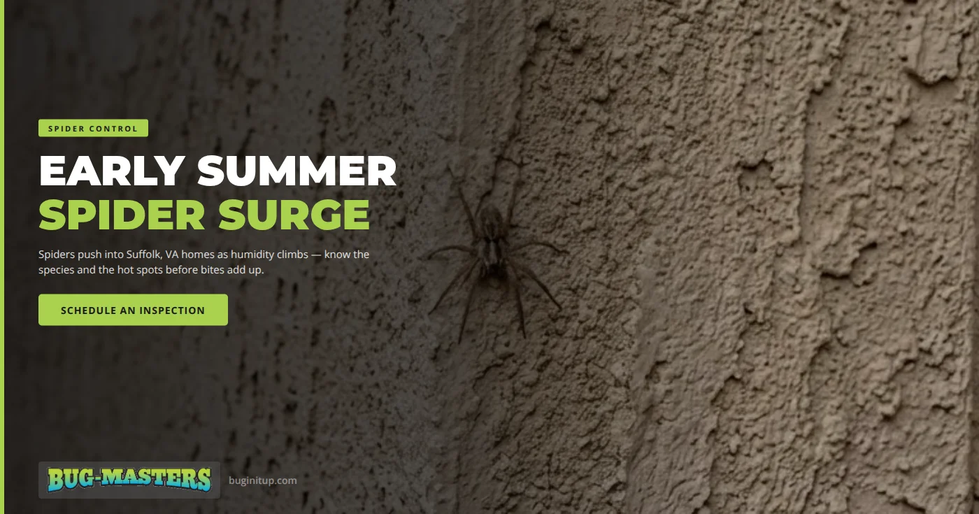 Early Summer Spider Activity in Suffolk, VA