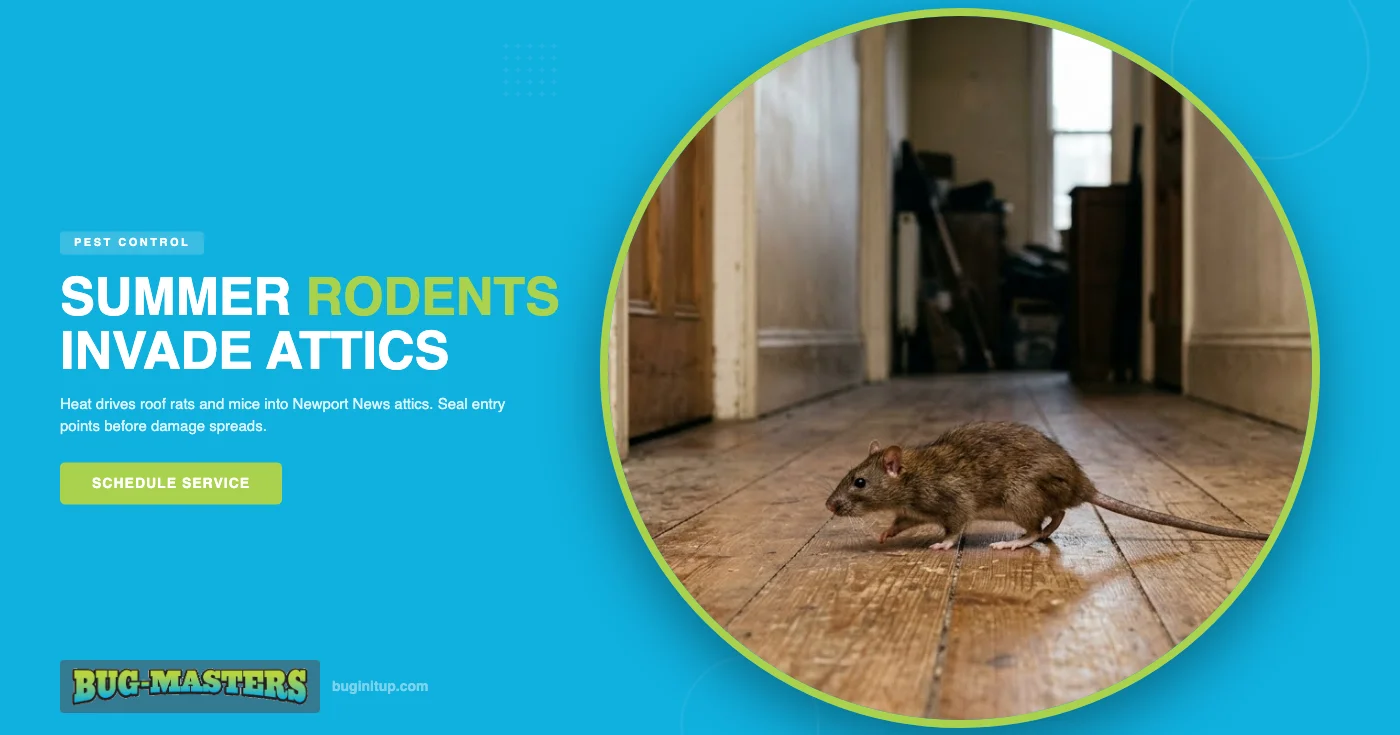 Summer Rodents in Newport News, VA Attics